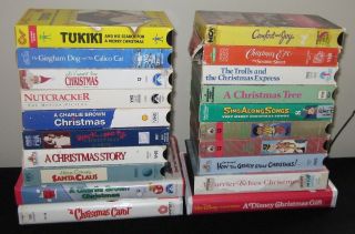 Christmas VHS Tapes ONE LOT Disney Grinch Tukiki AMY GRANT BIG BIRD
