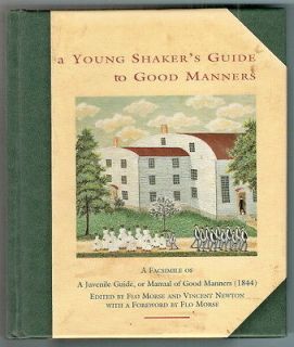 VINTAGE A YOUNG SHAKERS GUIDE TO GOOD MANNERS 1844 reprint 1997 lots