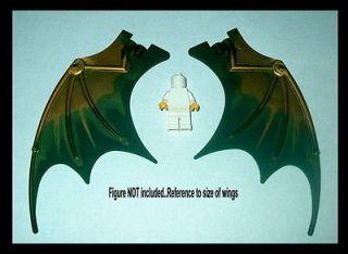 ANIMAL Lego Dragon Wings Green & Gold  Large wings ONLY 1 pair NEW