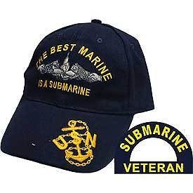 USN Navy Submarine Best Marine Brass Buckle Baseball Cap Hat
