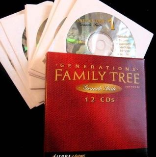Generations Family Tree 12 CDs Generation Names & Resources 3 in 1