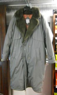 Hardie Amies Vtg Military Lined Trench Long Down Coat Sz XL