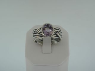 Pandora Sterling Silver Tied Together Amethyst Ring 190149 PAM