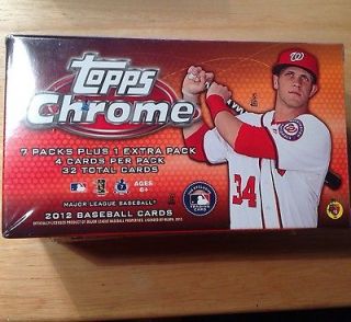 2012 Topps Chrome Baseball Blaster Box NEW Sealed 8 packs