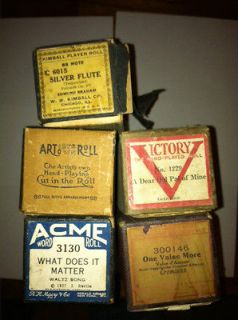 LOT OF 5 PIANO ROLLS   Acme, Kimball, Victory, ArtistsOwnRoll , and