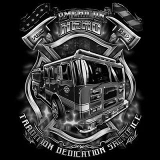 Firefighter T Shirt American Hero Tradition Dedication Sacrifice