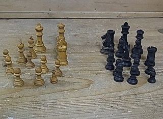 antique chess pieces