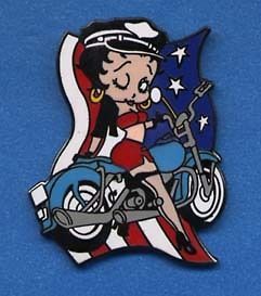 BETTY BOOP MOTORCYCLE PIN C@@L!!
