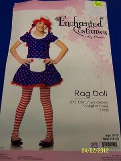 Rag Doll Raggedy Ann Blue Polka Dot Dress Up Leg Avenue Halloween