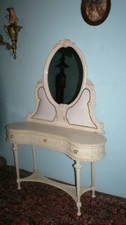 ANTIQUE FRENCH LOUIS XVI VANITY MAKE UP TABLE  1900 