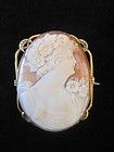 Fine Antique Victorian Large Cameo Brooch 2 Gold Setting