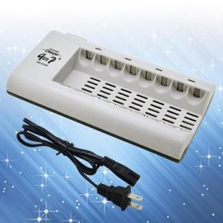Automatic Ni MH Ni CD 8 Bay AA/AAA Rechargeable Battery Charger US