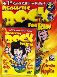 Rock for Kids Drum Book/DVD/2CD Set Tutor Method by Carmine Appice