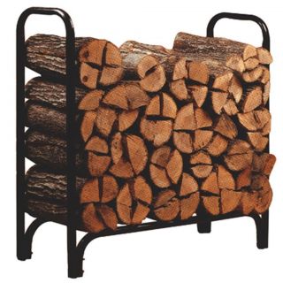Panacea 4 Foot Black Steel Deluxe Fireplace Log Rack