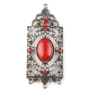New Red Turquoise Hollow Cameo Antique Silver Charm Earring Pendants