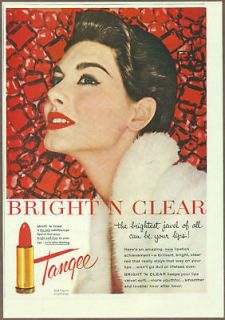 Tangee Lipstick 1954 print ad / magazine ad, make up cosmetics