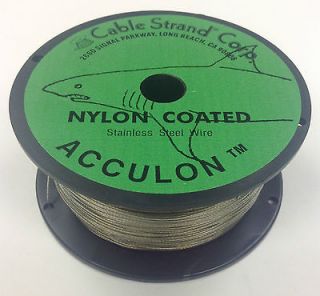 Acculon  Clear Nylon Coated Fishing Leader Wire Downrigger Cable   250