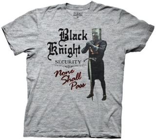 Monty Python Black Knight Security Funny Adult Large T Shirt