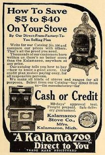 Kalamazoo Stove Co. Antique Kitchen Appliances   ORIGINAL ADVERTISING