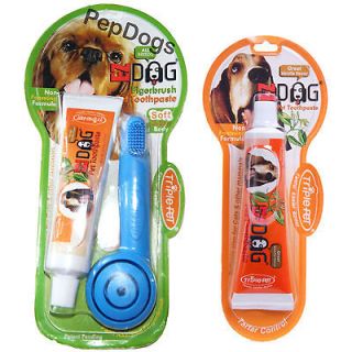 Triple Pet EZ Dog Finger Toothbrush / Toothpaste Remove Plaque Attack