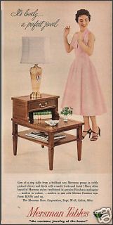1955 MERSMAN Step End Table Furniture Photo AD