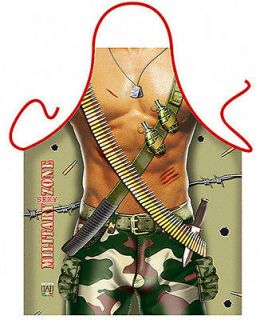 apron sexy military man army man BBQ men aprons grilling tools, ITATI
