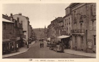 France postcards Brive Avenue of the Station (157459)