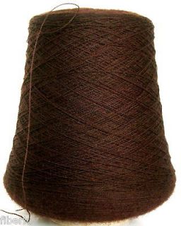 DARK WALNUT 2/20 Wool Cone Yarn Weaving Knitting Crewel Laceweight