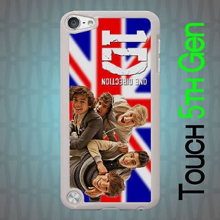 White 5th Gen Apple iPod Touch One Direction UK FLAG Case Cover