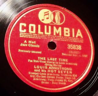 Great Louis Armstrong Hot Five Columbia 35838 unissued on Electric