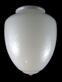 Vintage Art Deco Milk Glass Street Globe Light Shade