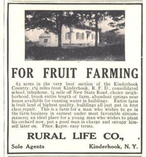 1911 b ad kinderhook fruit farm for sale