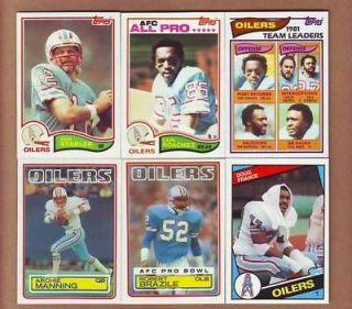 COMPLETE 1982 1983 1984 Topps Houston Oilers TEAM SETS