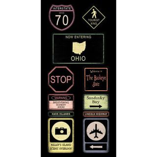 Scrapbook Customs United States Collection Ohio Cardstock Stickers