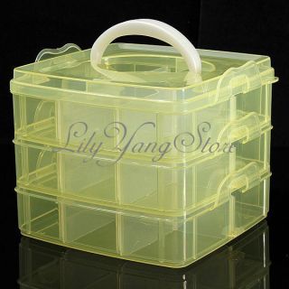 Portable Nail Art Tips Makeup Cosmetics Jewelry Container Storage Box