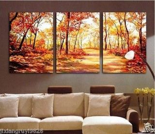 Golden Forest Abstract living room decorative landscape painting no