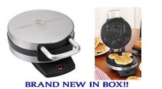 Brand New Disney MICKEY MOUSE Stainless Steel Non Stick Waffle Iron