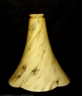 ART DECO Marbelized Multi Colored Glass Lamp   FUNNEL