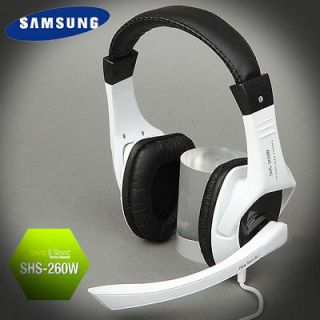 Genuine SAMSUNG Stereo Headphone Headset WHITE Gaming Mic for PC 3.5mm