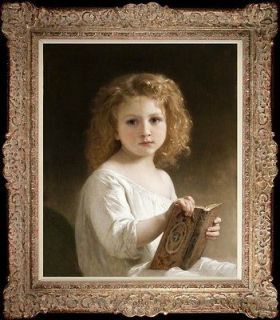 Old Master Art Antique Oil Painting female small girl on canvas 20x24