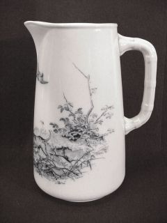 SCARE THE CHASE HUNT SCENE BROWNFIELD & SONS CHINA PITCHER C 1875 DOG