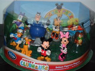 Disney Deluxe Mickey Mouse Clubhouse Figure Play Set 9 Pc NIP