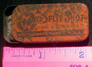 Vintage Montgomery Ward Split Shot Tin