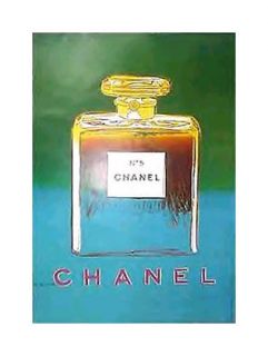 Large CHANEL POSTER by WARHOL ORIGINAL Green/Blue
