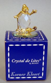 Crystal de Lites Austrian Crystal Clown Miniature Figurine   MIB