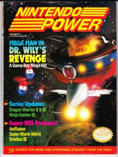 POWER MAGAZINE August 1991 Vol 27 GAMEBOY Mega Man Ninja Gaiden III