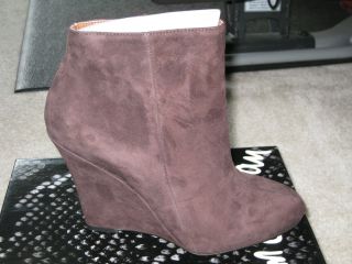 NEW Sam Edelman WILMA Chocolate Dark Brown Wedge Boots Ankle $130
