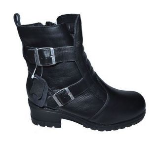 Wide Width Womens Peerage Black Leather Boot  5776 WW