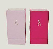 Ribbon Paper Luminary Bags Party Decoration Breast Cancer Awareness