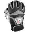NFL Equipment Rage Lineman Linebacker 1/2 Finger Football Gloves Gray